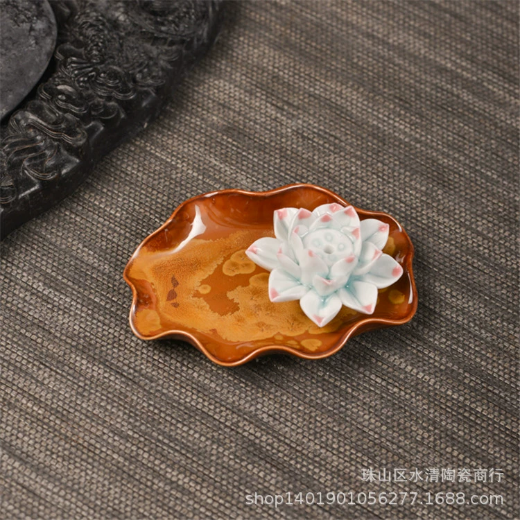 Керамическая диска из лотоса Jingdezhen диска для благовоний ароматная печь для дома украшения лотоса нити благовоний заглушка