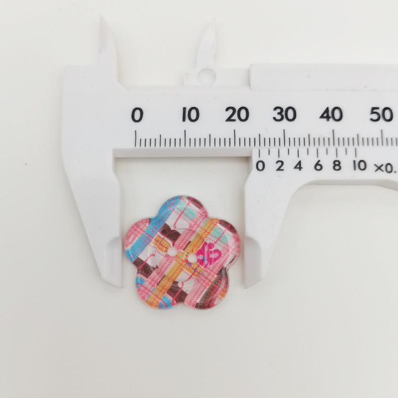 透明プリントフラワーボタンジュエリーアクセサリー diy 衣類装飾手作り携帯電話ケースパッチ靴花材料|undefined
