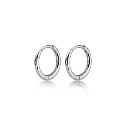 Small and versatile sterling silver earrings, cool style Internet celebrity ear cuff, no need to remove earrings for sleeping, S925 silver circle earrings for women