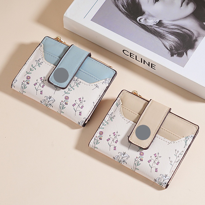 Factory Direct Sales Short Wallet Ins Female Niche Coin Purse Card Holder Small Fresh Student Wallet Female High-End Sense