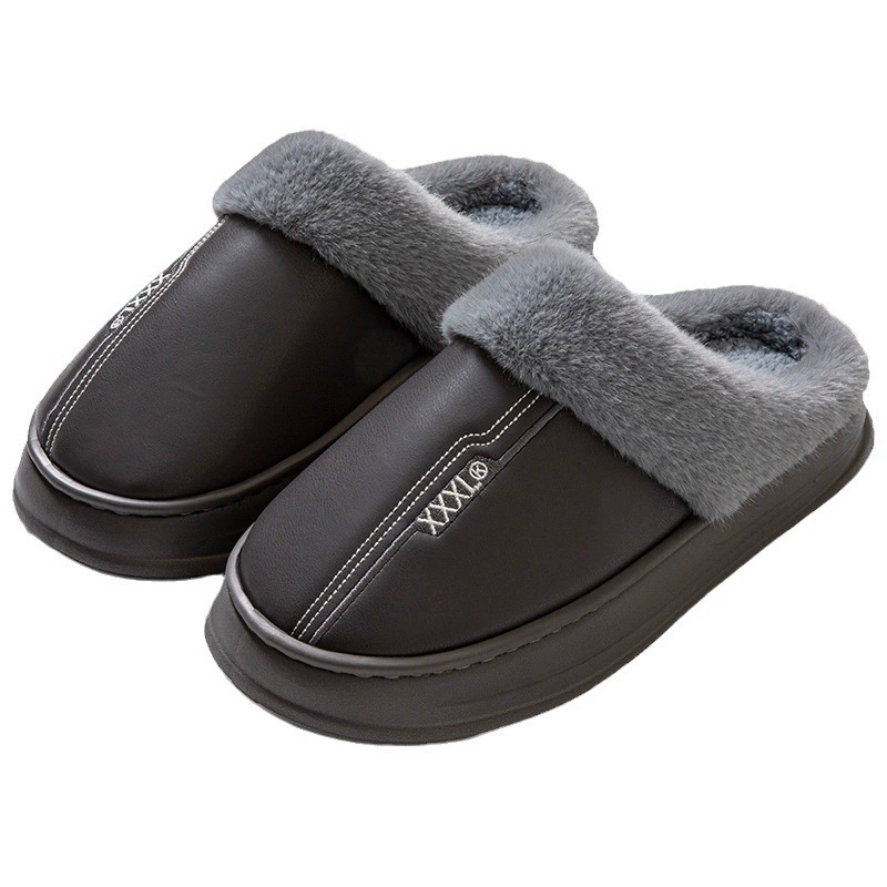 Winter extra large polyurethane non-slip keep warm slippers platform, plus size