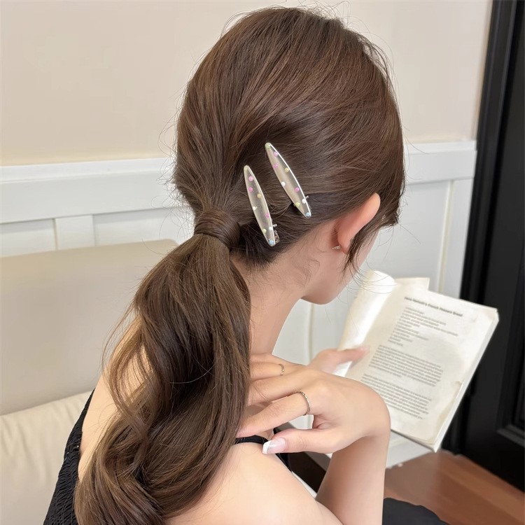 Colección de horquillas de color de verano para niñas todo fósforo lindo pequeño horquilla 2025 nuevo accesorio para el cabello con clip de flequillo tocado