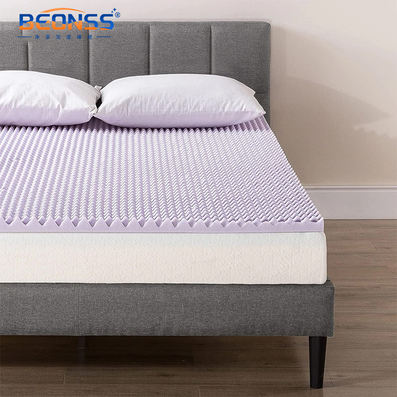 egg crate memory foam mattress cover single bed size, soft mattress pad for back pain relief