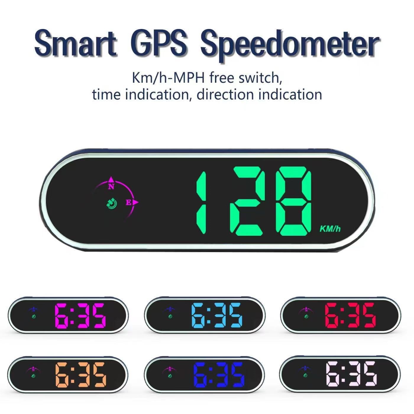 Direct from the manufacturer: New colorful car-mounted display HUD all-in-one device, switchable between KMH/MPH [for cross-mirror use]