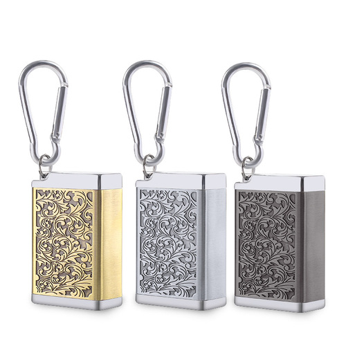 Portable ashtray car mini with keychain cleaning portable ashtray outdoor smoking equipment printed with logo