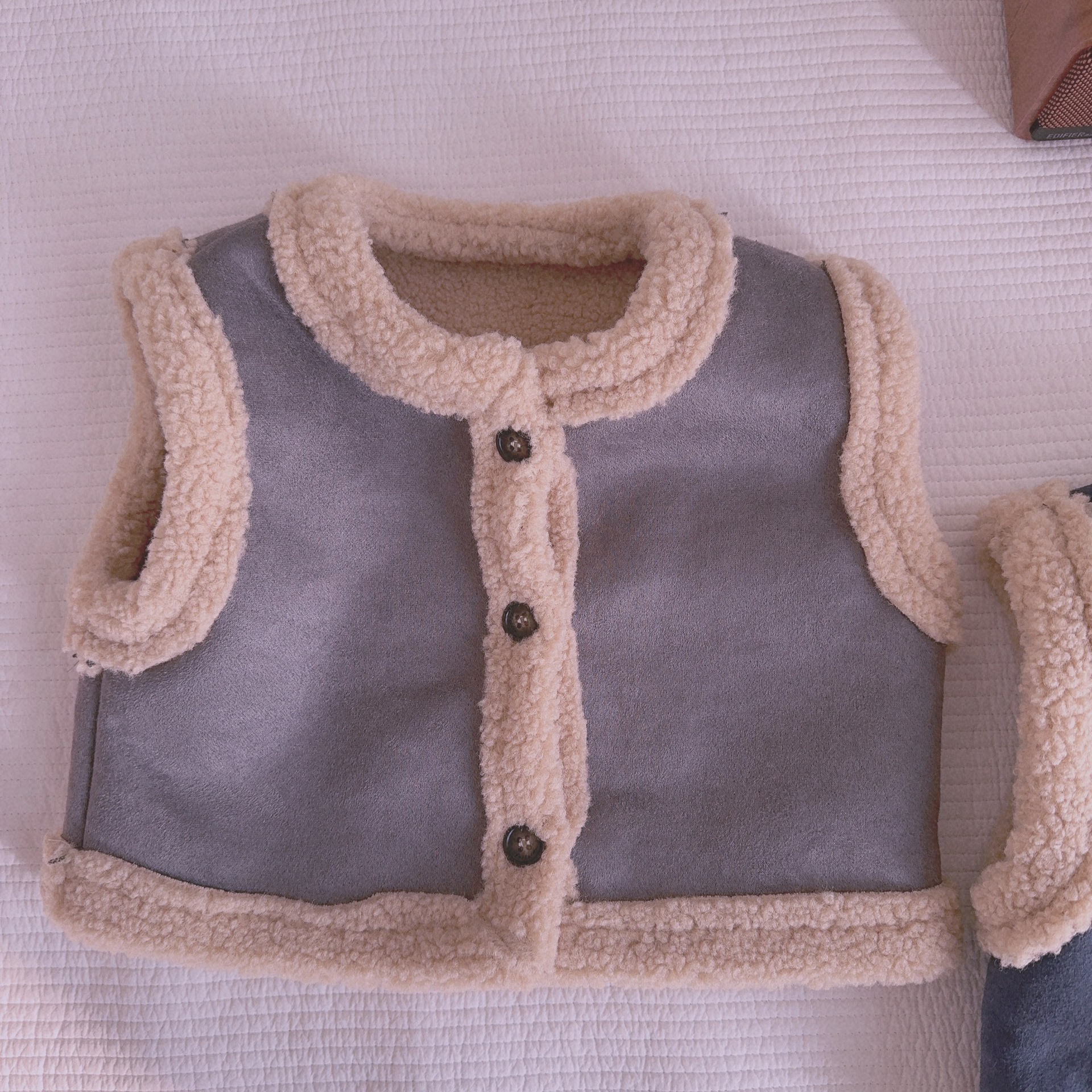 Bebé Chaleco de felpa 2023 otoño e invierno nuevo estilo coreano ropa para niños chaleco cálido para niños ropa de bebé para niños