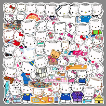 50张丹尼尔贴纸DANIEL三丽鸥卡通可爱猫咪动物防水装饰手帐本贴纸