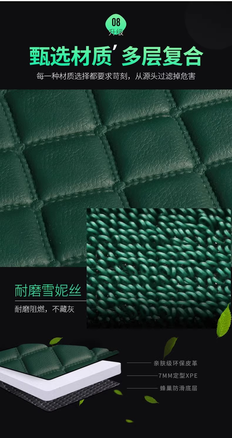 Covered Threshold Car Floor Mats, Double-layer Foot Mats, Shini Silk Colorful Bright Colorful Special Car-specific Fully Surrounded Floor Mats