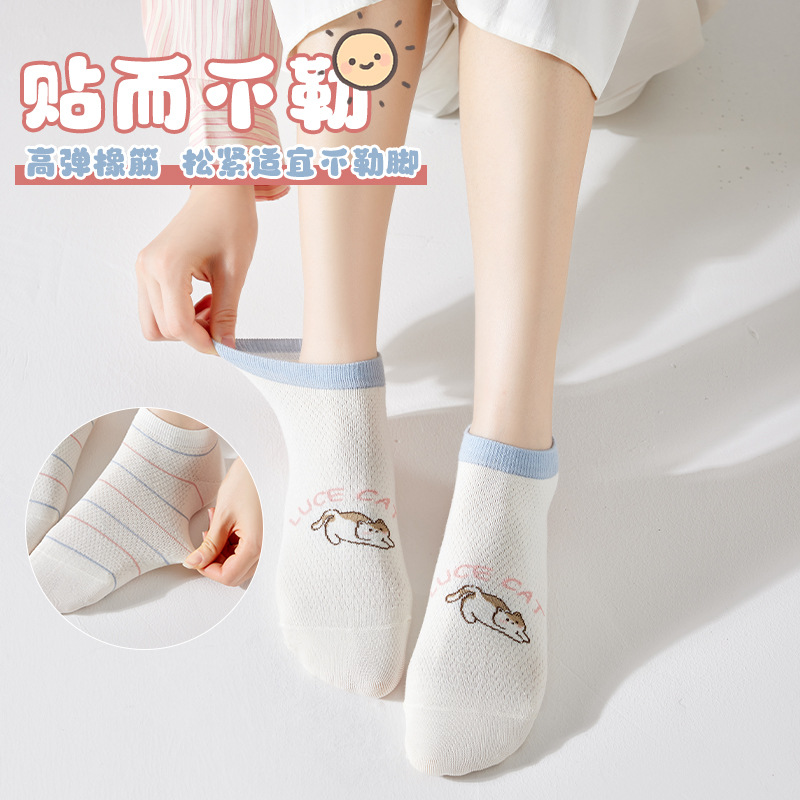 Nueva moda primavera y verano ligero desodorante absorbente de sudor calcetines de mujer ins Calcetines Bajos de corte bajo de tobillo corto calcetines de mujer Zhuji