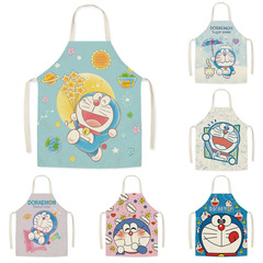 Doraemon Cartoon Cute Apron Supermarket Household Kitchen Fashion Dining Milk Tea Restaurant Workwear