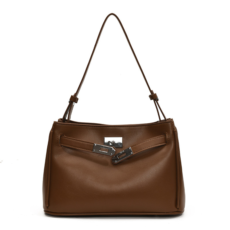 Viajando al trabajo, bolso de axila de gran capacidad para mujer 2024 invierno retro moda casual bolso de hombro coreano