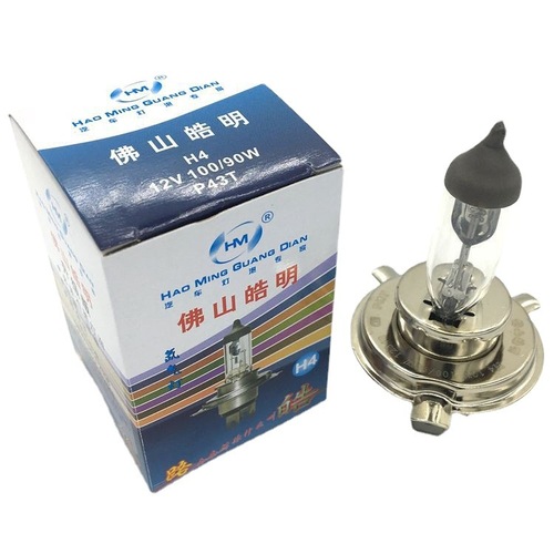 Foshan Haoming Car Bulbs/H4 Car Bulbs/Headlight Bulbs/Upgraded Bulbs/P43T/Three-Prong
