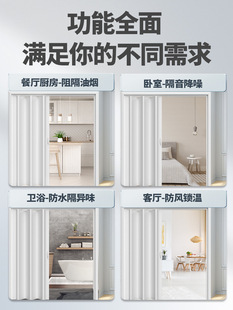 BOWDEU DOORS PVC folding open kitchen sliding door indoor partition bathroom balcony shop door