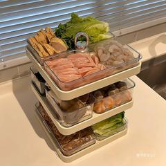 【新しい家の宅配便100個】鍋物おかず皿分格棚多層予備料理神器回転トレイ