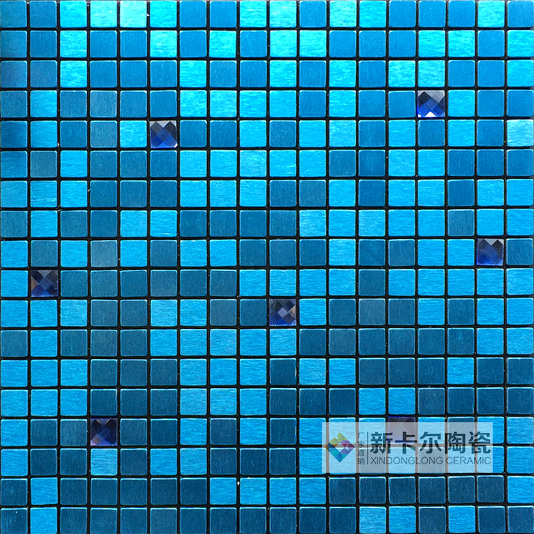 15 블루 브러시드 + 블루 다이아몬드 - 접착식 뒷면 제공