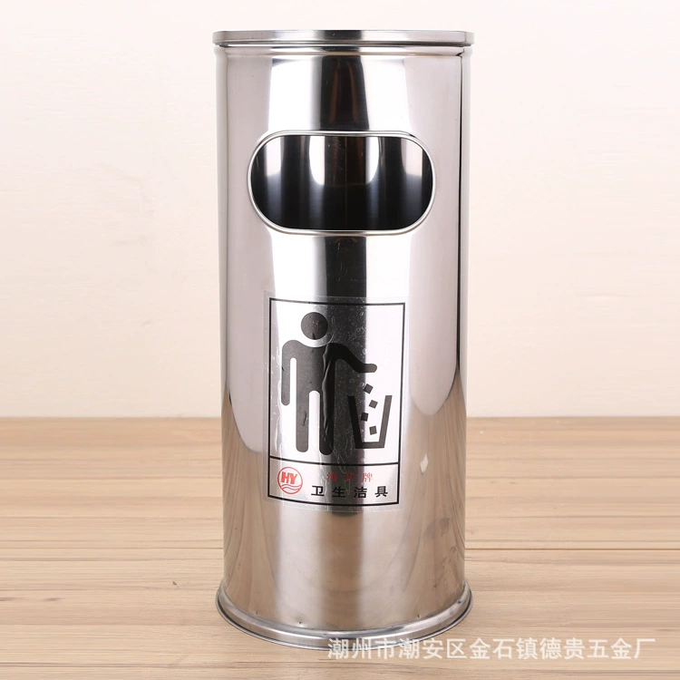 Round travel garbage can stainless steel, storage system, increased thickness