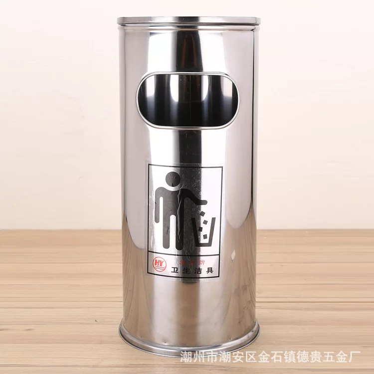 Round travel garbage can stainless steel, storage system, increased thickness