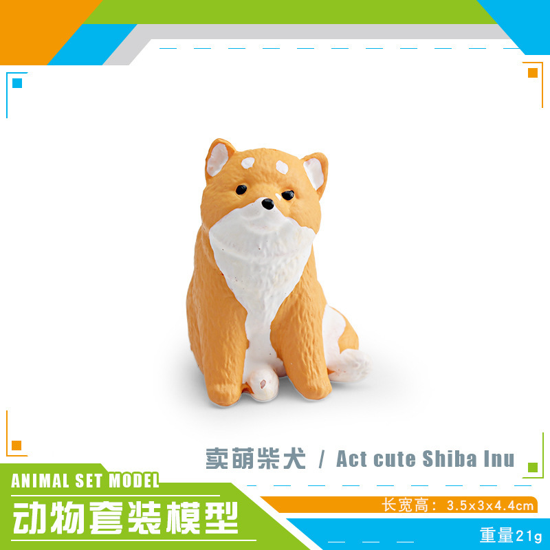 Transfronterizos mini simulación perro de madera panda cerdo conejo blanco serpiente blanca hámster nutria foca animal adornos modelo juguete