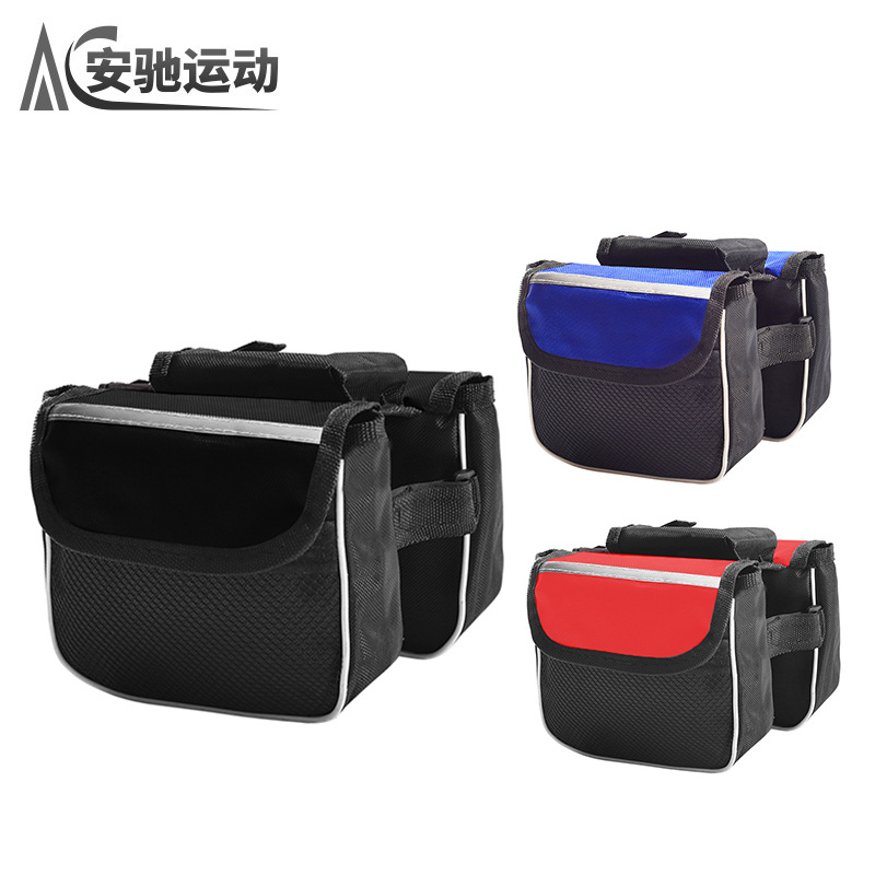 Bolsa de marco de bicicleta bolsa de teléfono móvil bolsa de bicicleta de montaña haz frontal bolsa de tubo superior bolsa de sillín accesorios de equipo de bicicleta