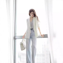 高级感小西装外套女薄款七分袖修身气质休闲西服女上衣小香风