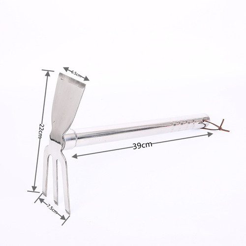 Stainless steel dual-purpose hoe, weeding rake, farming tool, gardening for growing vegetables, fishing, small hoe, flower hoe, agricultural garden tool