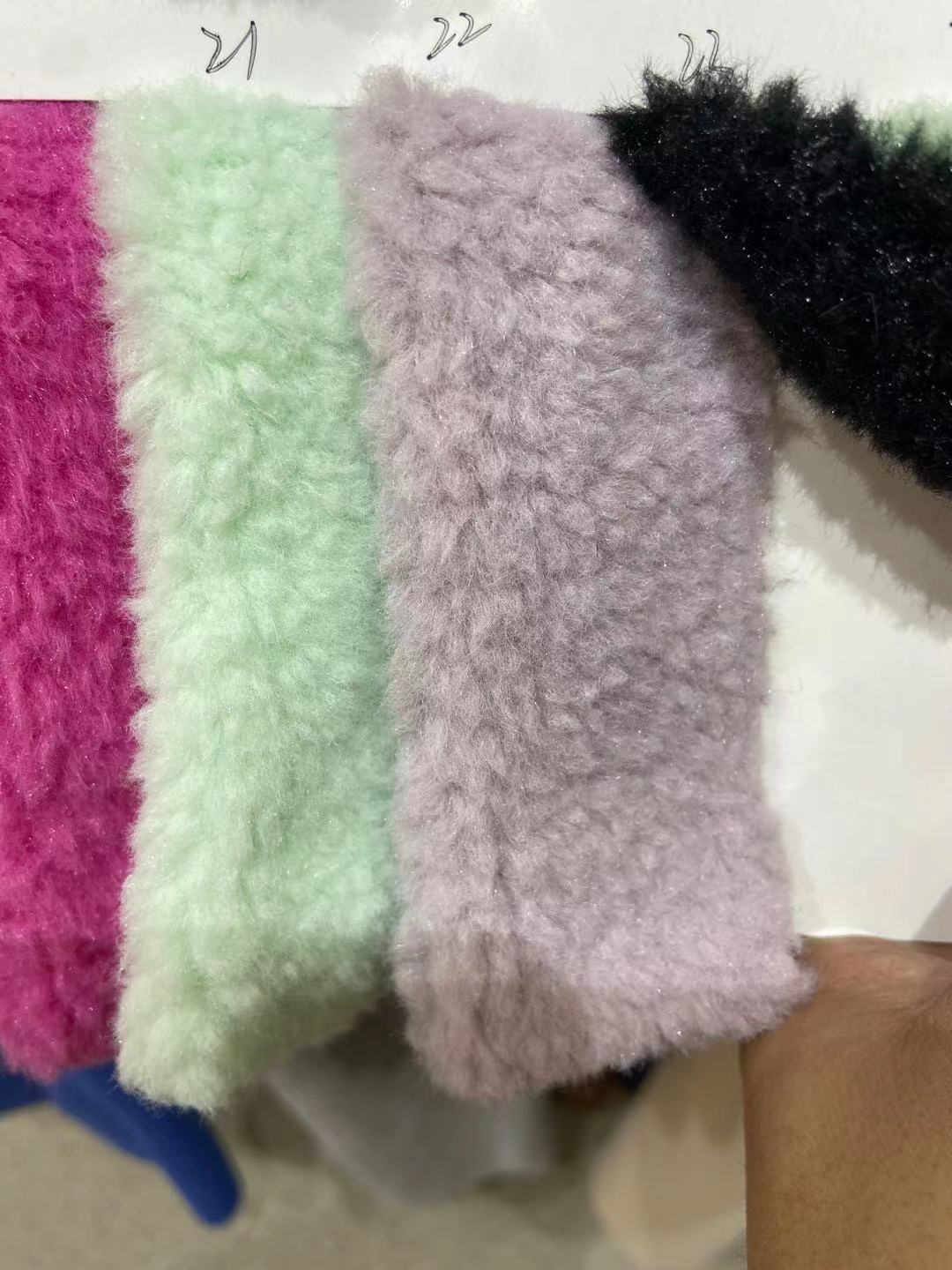 Nuevo en stock super suave Hao cachemir de Cachemira imitación Cachemira grano terciopelo tela Otoño e Invierno ropa juguete bufanda tela