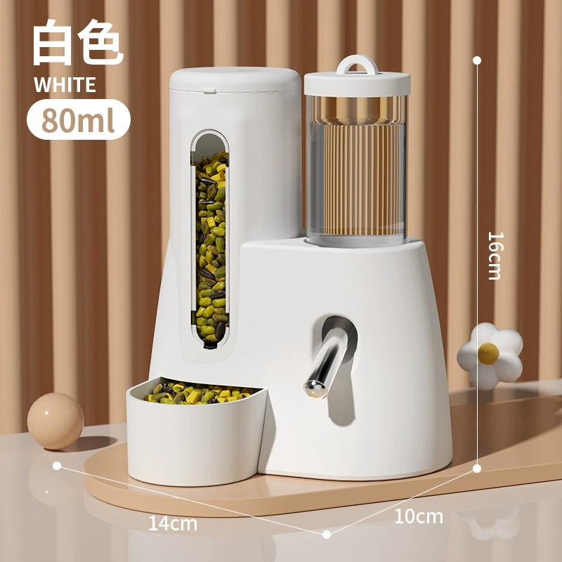 Automatic Hamster Feeder & Waterer (Hamster), 80/125 ml Two‑in‑One Bowl Bottle