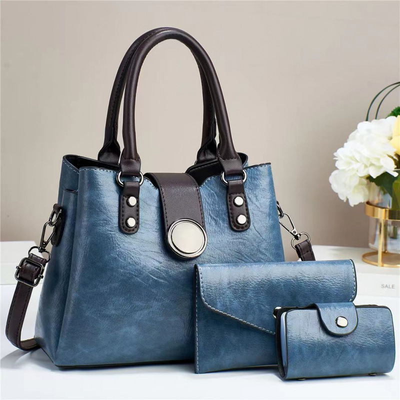 Dos piezas de paquete de bolsos de mano de temperamento, bolsos de mochila diarios, bolsos de hombro casuales de moda, bolsos transfronterizos