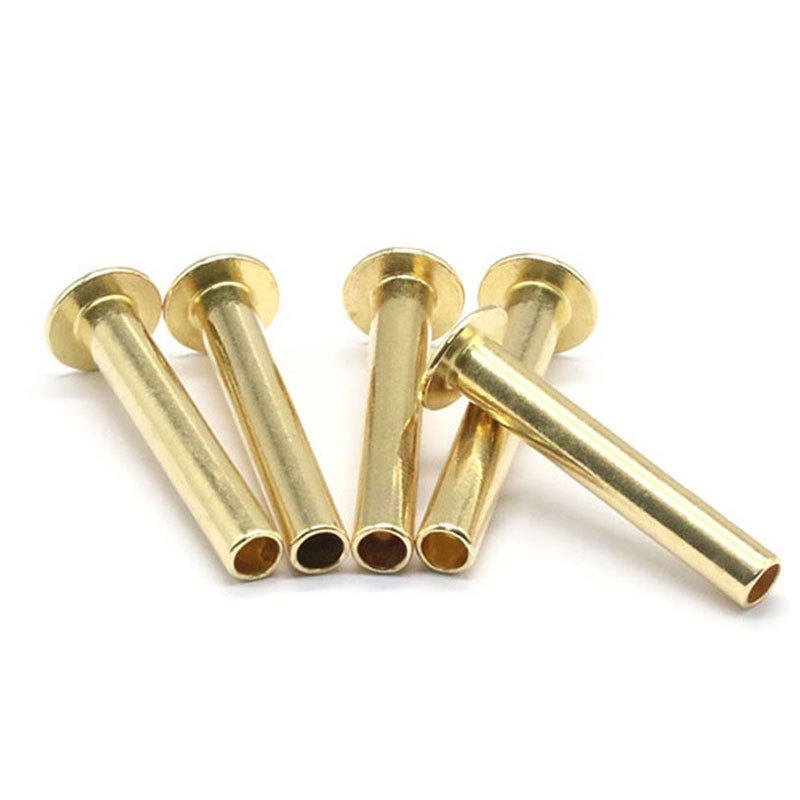 Flat Head semi-hollow rivet hollow rivet trolley case flat head rivet copper plated flat head rivet iron