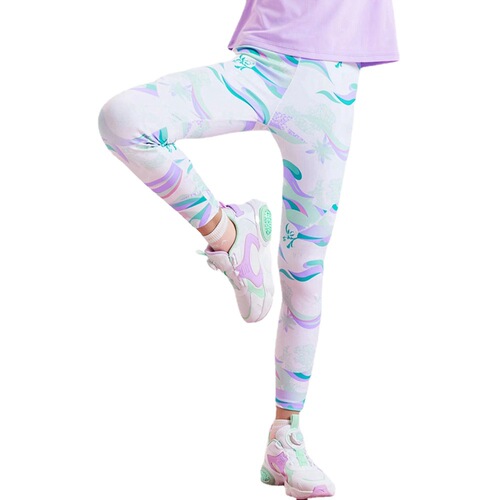 New Autumn Cloudy Comfort Girls' Children Yoga Pants Quick-Drying Breathable Running Training Cycling Sport Tight Pants