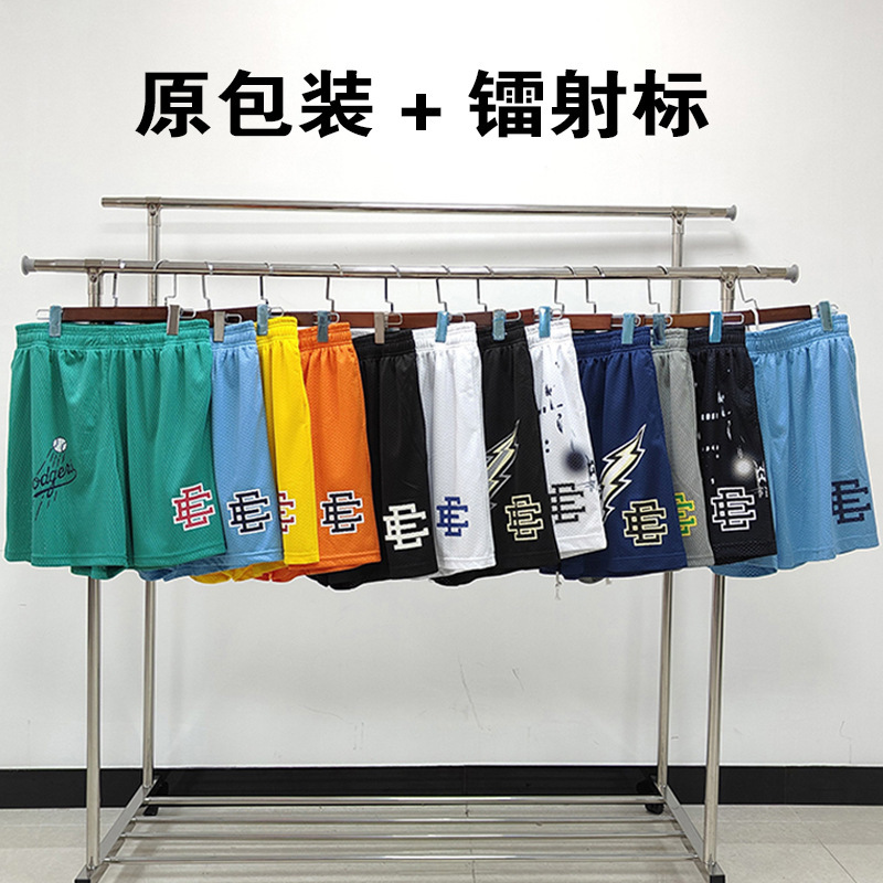 Cross-Border High-Quality Original Packaging Eric Emanue American-Style Basketball Sports Shorts Men's Fitness Mesh Quick-Dry Pants