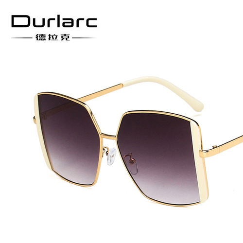 New European and American super large frame temperament black sunglasses for women with big faces and slimming Internet celebrity street photography versatile sunglasses trend