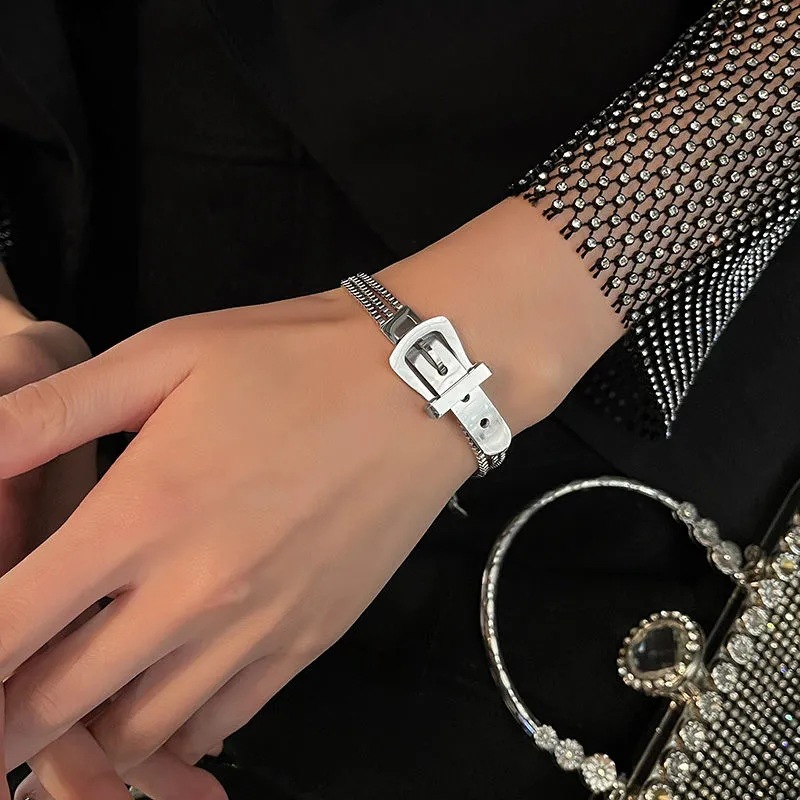 Women'S Gender Fashion Geometric Titanium Steel Gold Plated Bracelets 1 Piece