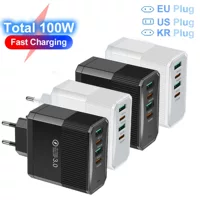 Мобильный телефон, зарядка, планшетная вилка, блок питания, 100W