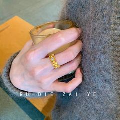 ヴィンテージ中古アイリスの花の霊蛇の指輪