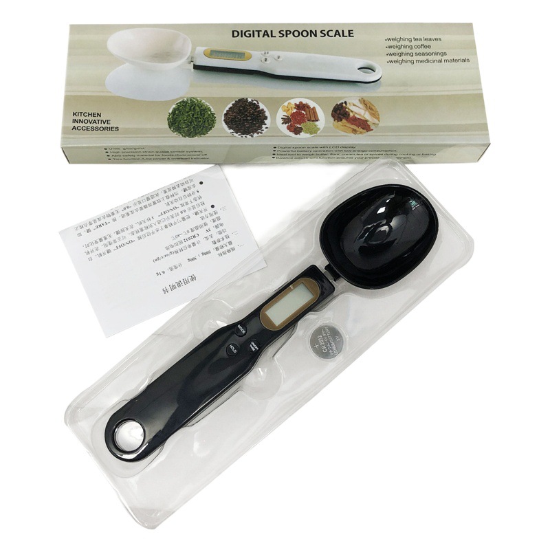 Escala de cocina electrónica Escala de cuchara de medición Escala de ingrediente de mano 500g0.1G Escala de cuchara de medición de pesaje Escala de comida para perros Escala de palillos domésticos