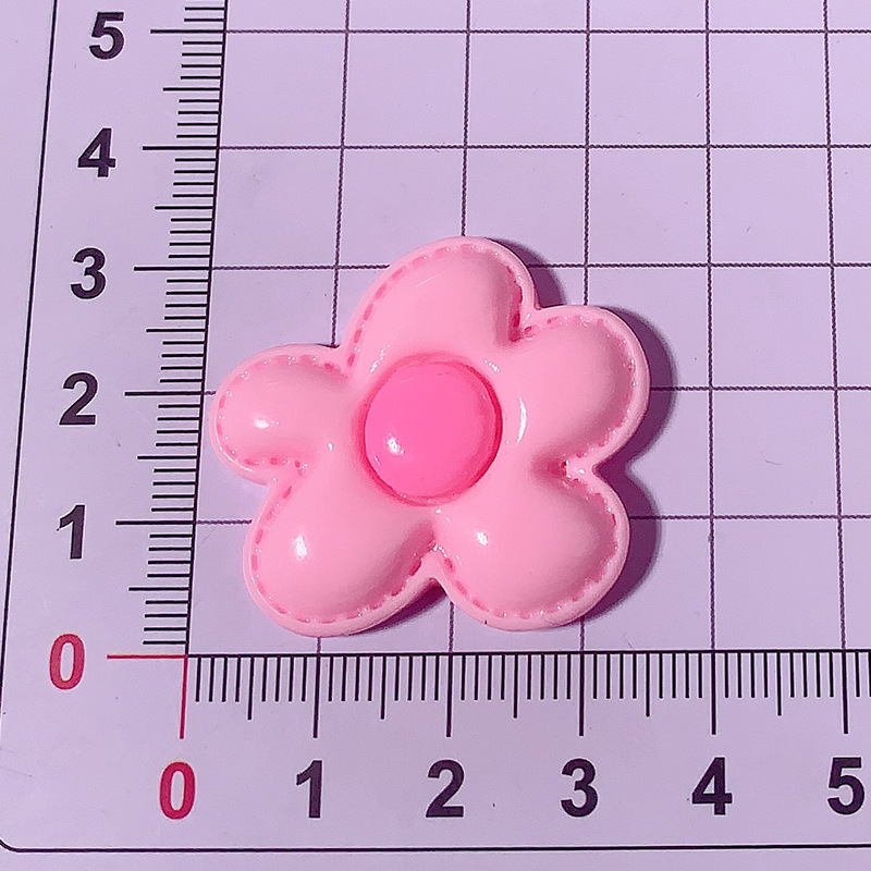 Mediano nuevo accesorios de resina de flores de dopamina DIY accesorios para el cabello caja de teléfono móvil colgante hecho a mano agujero material de hebilla de zapatos