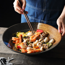 批发陶柔陶瓷大号汤碗大碗家用碗酸菜鱼碗沙拉深碗深盘大盆菜碗汤