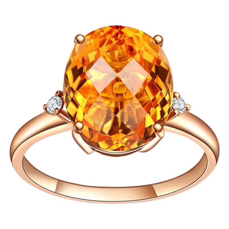 Topacio simple colgante elegante anillo de cuatro garras hembra diamante completo bajo lujo aretes moissanite pulsera joyería traje