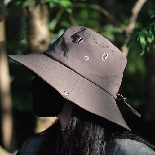 Summer New Thin Large Brim Waterproof Sun Hat Breathable Quick Dry Fisherman Hat Outdoor Fishing Men's Hat Wholesale