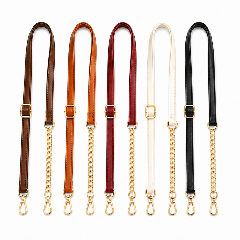 跨境替换包带五金链条背带五金调节扣肩带可拆卸女斜跨包带皮质带
