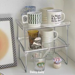 Ins風アクリル折りたたみ棚寮のデスクトップが高くなります。