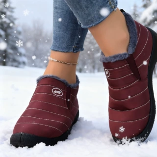 2025新款跨境代发桑坡大码雪地靴女防水防滑加绒加厚保暖棉靴低跟