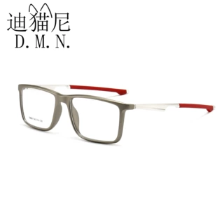 舒适硅胶脚套运动方框 近视平光眼镜全框眼镜架配镜TR90眼镜5809
