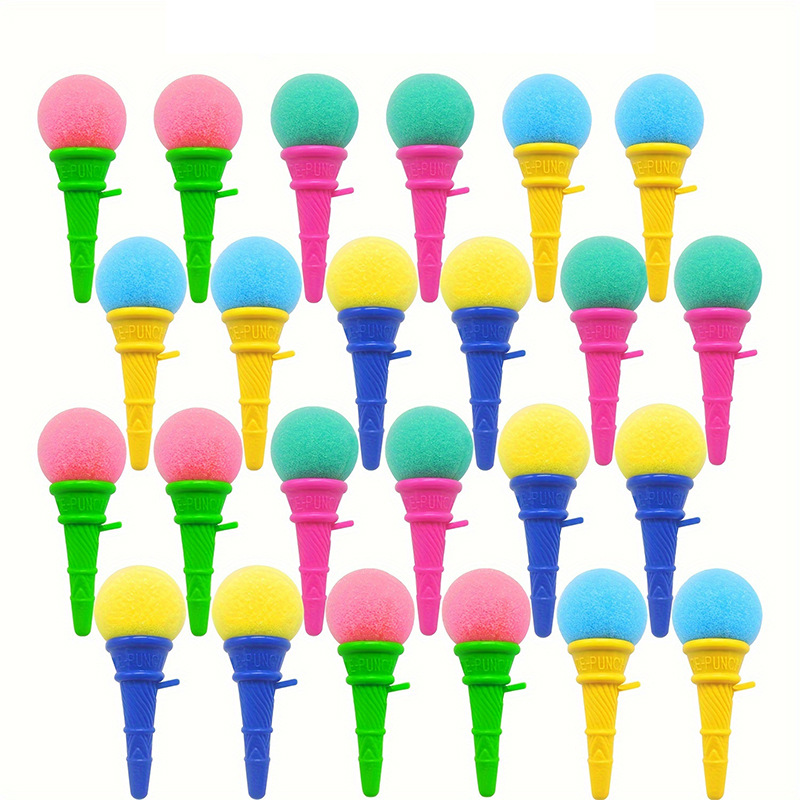 Suministro de 10CM helado esponja bola pistola juguetes eyección helado pinball juguetes al por mayor transfronterizos