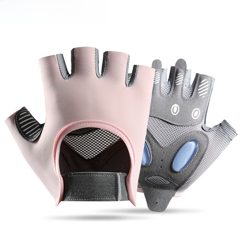 Fitnesshandskar med halva fingrar för kvinnor, träningsutrustning, halkfri, slitstark, utomhus, andningsbar, herr, spinning, cykling, gränsöverskridande A36J_voghion.com