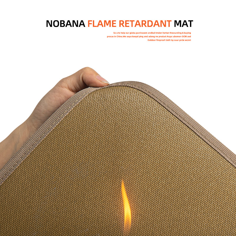 Acampar al aire libre paño ignífugo almohadilla de aislamiento retardante de llama de alta temperatura de silicona resistente fibra de vidrio barbacoa fuego manta anti-escaldadura estera de mesa