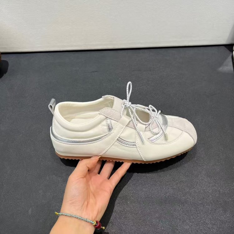 5cm Height Increasing Sweet Girl German Training Women Genuine Leather Korean Style Sports Ballet Mary Jane Silver_vogvips.com