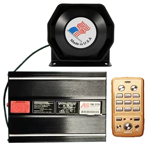 Wireless car siren and loudspeaker, 200W vehicle-mounted alarm with high-pitched horn, AS7200NG + octagonal horn