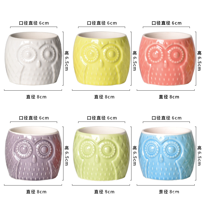 Owl-8L-M-glossy mixto 8*8*6.5 color aleatorio